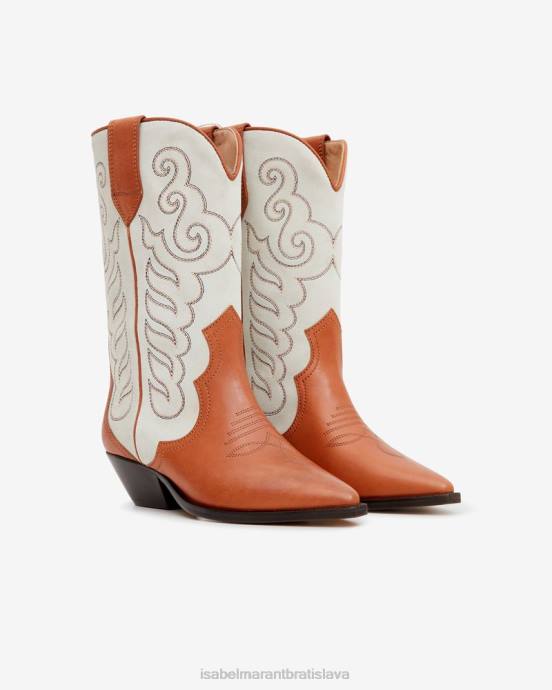Isabel Marant unisex duerto semišové kovbojské čižmy V6XH740 obuv koňak/krieda
