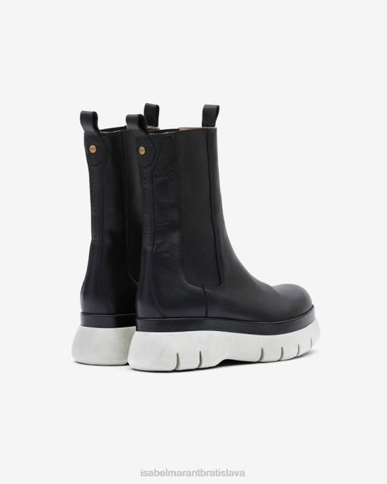 Isabel Marant unisex jemné kožené čižmy V6XH779 obuv čierna