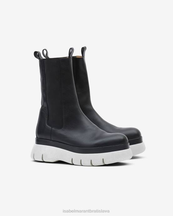 Isabel Marant unisex jemné kožené čižmy V6XH779 obuv čierna