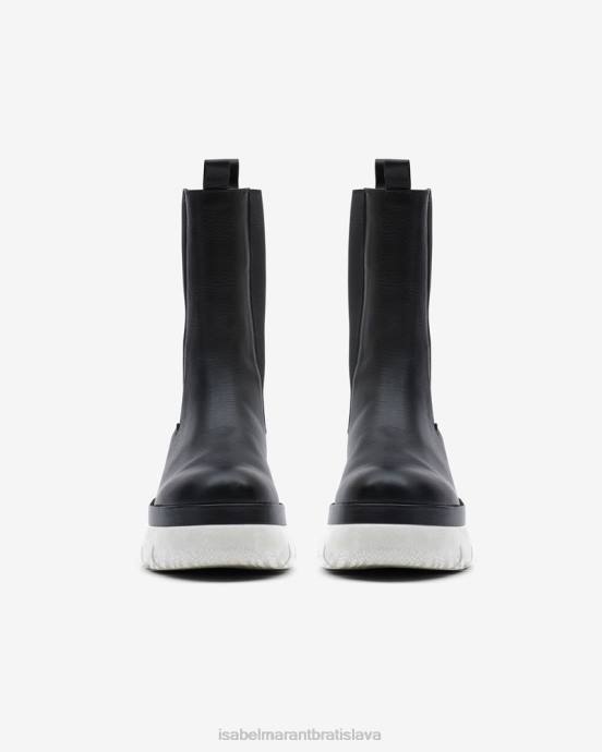 Isabel Marant unisex jemné kožené čižmy V6XH779 obuv čierna