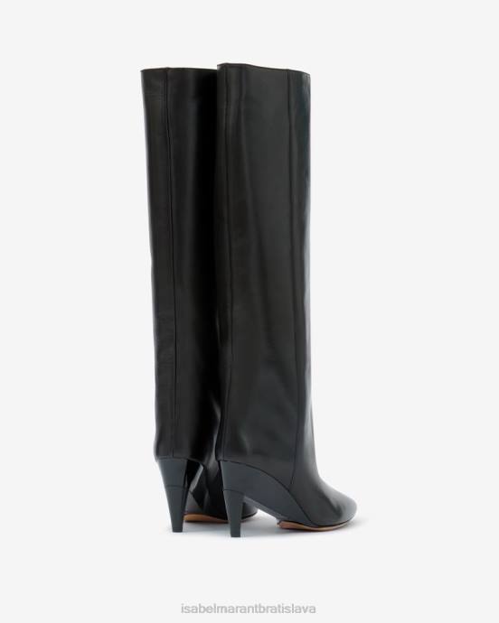 Isabel Marant unisex kožené čižmy Liesel V6XH773 obuv čierna