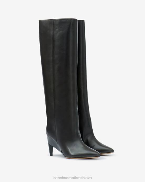 Isabel Marant unisex kožené čižmy Liesel V6XH773 obuv čierna