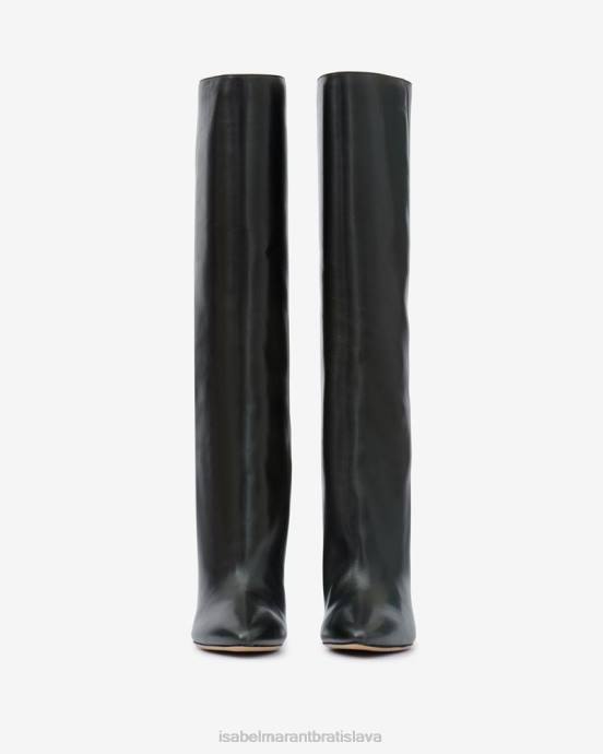 Isabel Marant unisex kožené čižmy Liesel V6XH773 obuv čierna