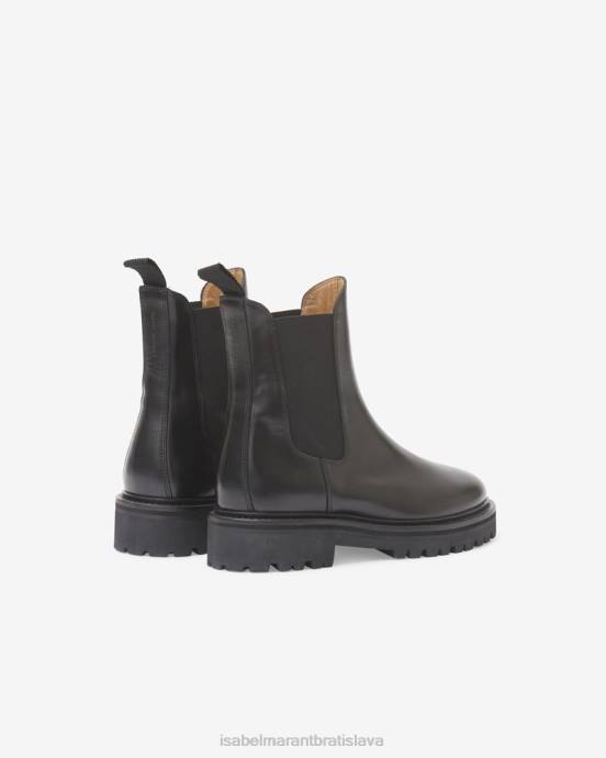 Isabel Marant unisex kožené čižmy castay chelsea V6XH781 obuv čierna