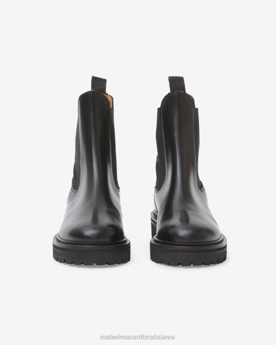 Isabel Marant unisex kožené čižmy castay chelsea V6XH781 obuv čierna