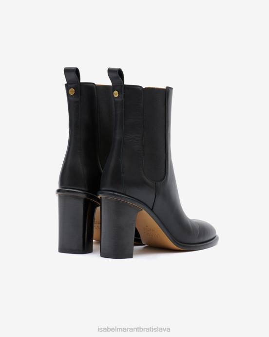 Isabel Marant unisex kožené čižmy gyllya V6XH803 obuv čierna