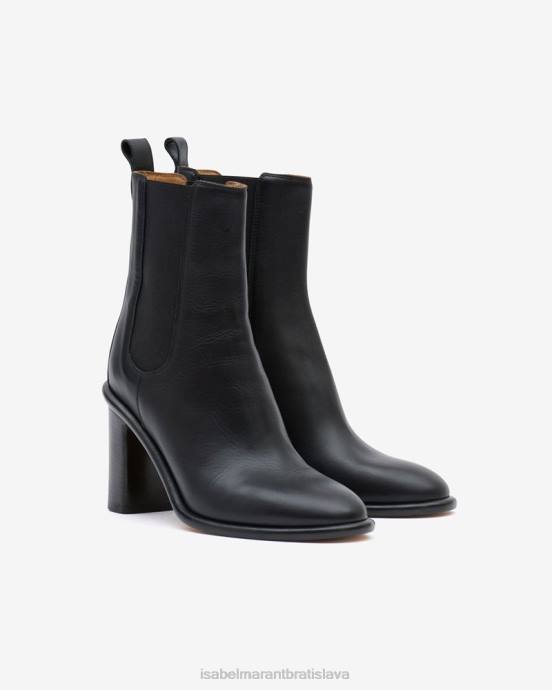 Isabel Marant unisex kožené čižmy gyllya V6XH803 obuv čierna