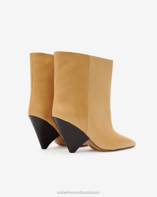 Isabel Marant unisex kožené čižmy miyako V6XH717 obuv farba