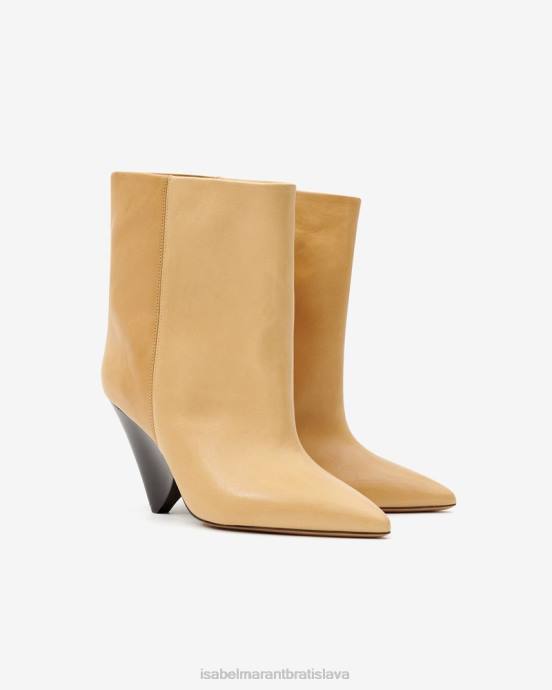 Isabel Marant unisex kožené čižmy miyako V6XH717 obuv farba