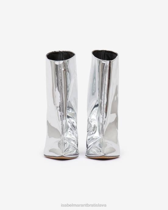 Isabel Marant unisex kožené čižmy miyako V6XH718 obuv striebro