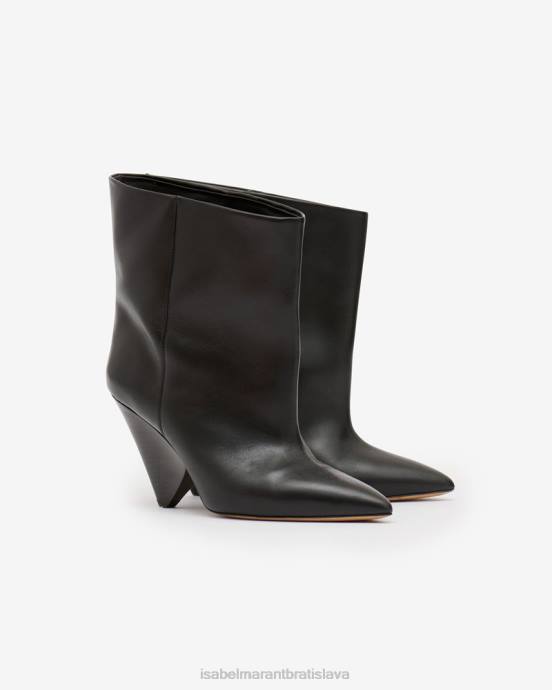 Isabel Marant unisex kožené čižmy miyako V6XH812 obuv čierna