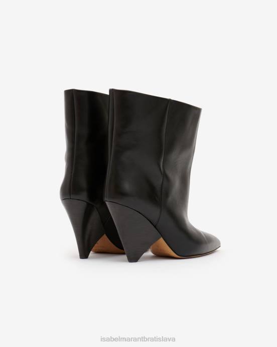 Isabel Marant unisex kožené čižmy miyako V6XH812 obuv čierna
