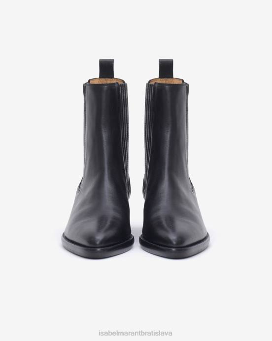 Isabel Marant unisex kožené kovbojské čižmy delena V6XH782 obuv čierna