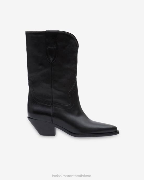 Isabel Marant unisex kožené kovbojské topánky dahope V6XH723 obuv čierna