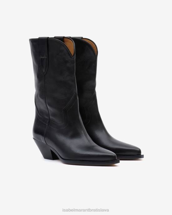 Isabel Marant unisex kožené kovbojské topánky dahope V6XH723 obuv čierna