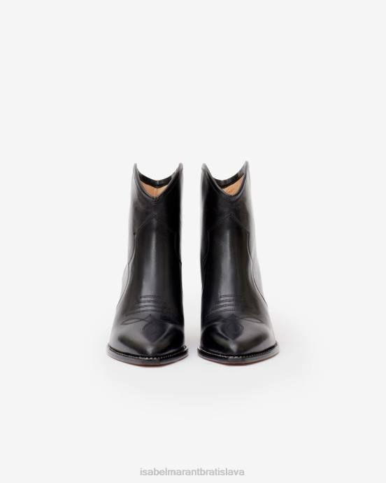 Isabel Marant unisex kožené členkové čižmy darizo V6XH762 obuv čierna