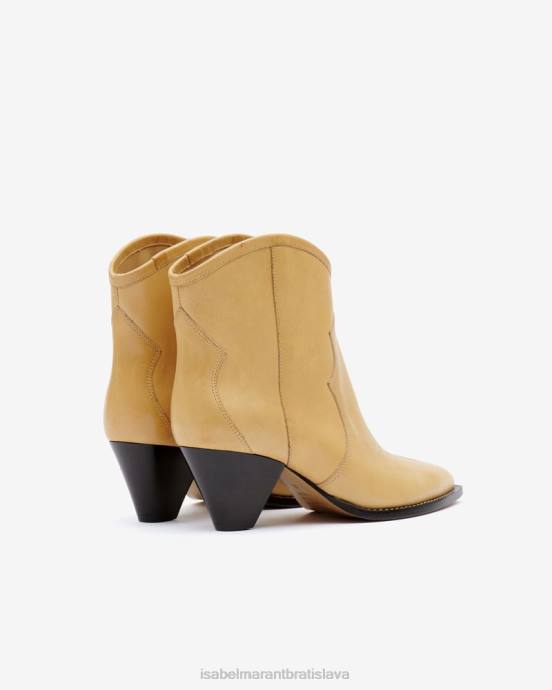 Isabel Marant unisex kožené členkové čižmy darizo V6XH763 obuv prirodzené
