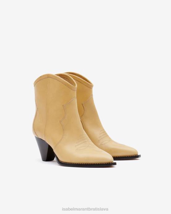 Isabel Marant unisex kožené členkové čižmy darizo V6XH763 obuv prirodzené