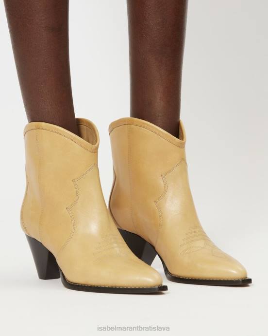 Isabel Marant unisex kožené členkové čižmy darizo V6XH763 obuv prirodzené