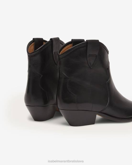 Isabel Marant unisex kožené členkové topánky dewina V6XH729 obuv čierna