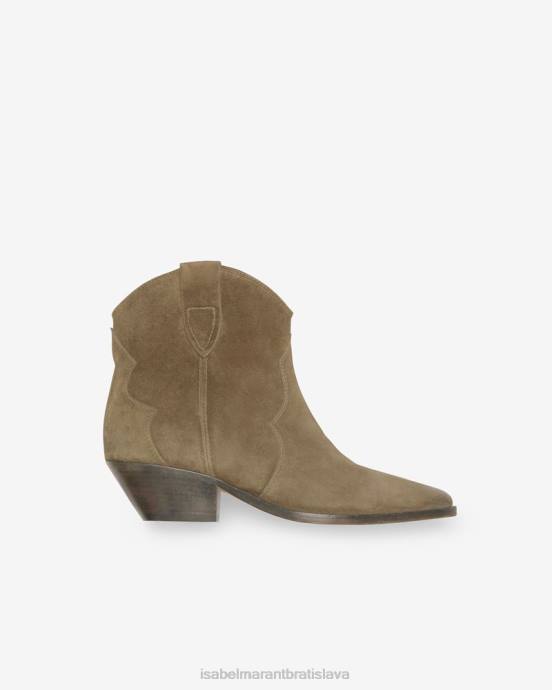 Isabel Marant unisex kožené členkové topánky dewina V6XH732 obuv taupe