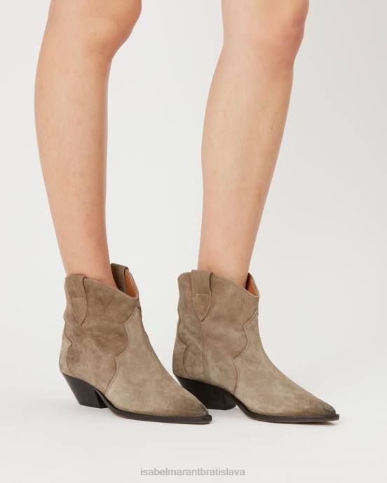 Isabel Marant unisex kožené členkové topánky dewina V6XH732 obuv taupe
