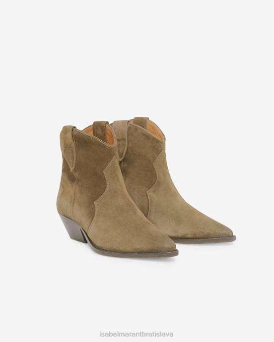 Isabel Marant unisex kožené členkové topánky dewina V6XH732 obuv taupe