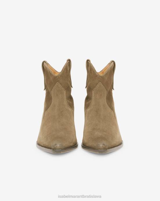 Isabel Marant unisex kožené členkové topánky dewina V6XH732 obuv taupe
