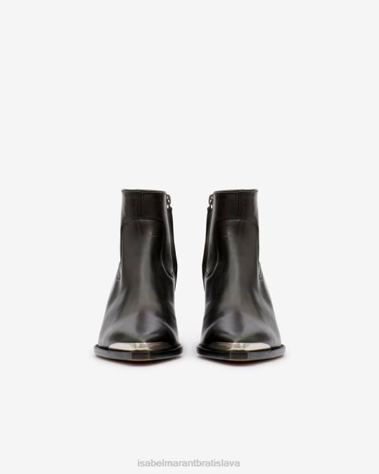 Isabel Marant unisex kožené nízke čižmy adnae V6XH768 obuv čierna