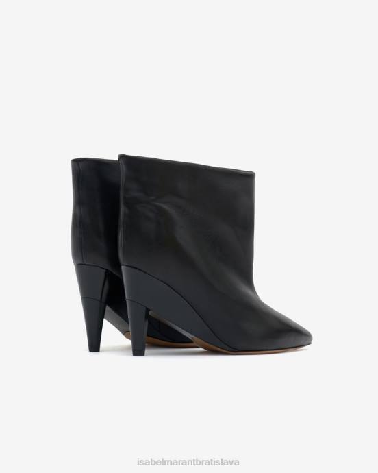 Isabel Marant unisex kožené nízke čižmy dylvee V6XH771 obuv čierna