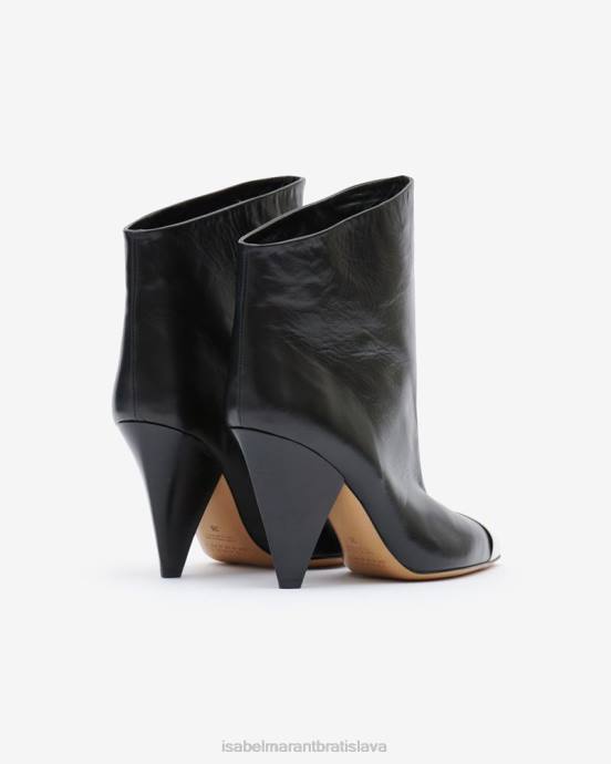 Isabel Marant unisex lapio nízke kožené čižmy V6XH811 obuv čierna