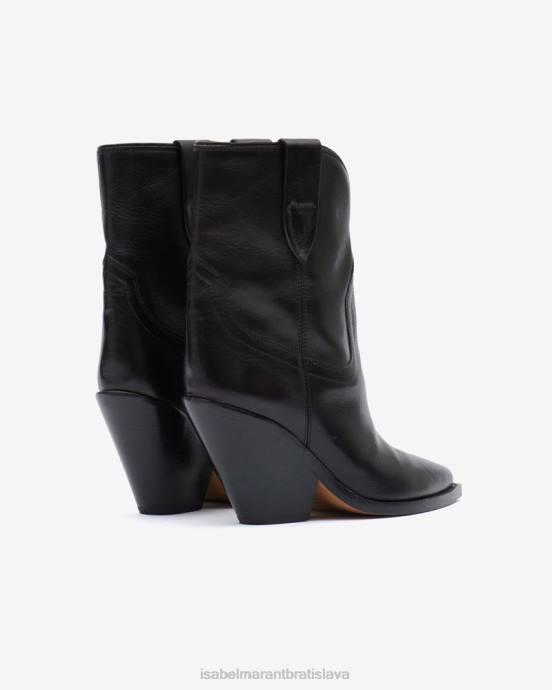 Isabel Marant unisex leyane semišové kovbojské čižmy V6XH725 obuv čierna