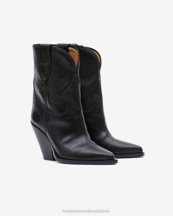 Isabel Marant unisex leyane semišové kovbojské čižmy V6XH725 obuv čierna