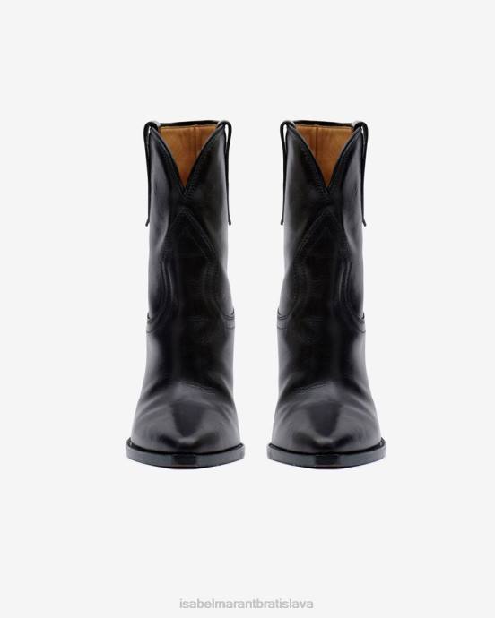Isabel Marant unisex leyane semišové kovbojské čižmy V6XH725 obuv čierna