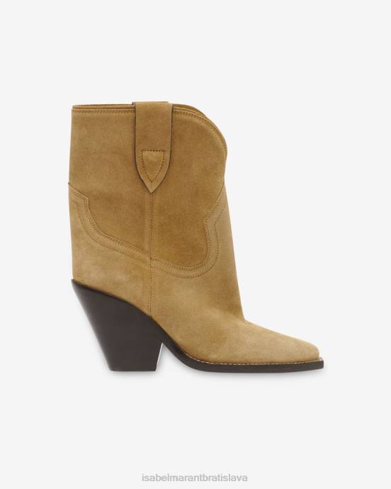 Isabel Marant unisex leyane semišové kovbojské čižmy V6XH727 obuv taupe