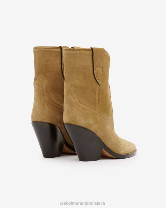 Isabel Marant unisex leyane semišové kovbojské čižmy V6XH727 obuv taupe