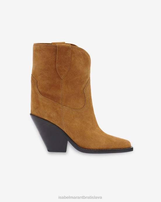 Isabel Marant unisex leyane semišové kovbojské čižmy V6XH728 obuv ťava