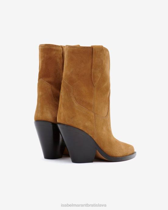 Isabel Marant unisex leyane semišové kovbojské čižmy V6XH728 obuv ťava