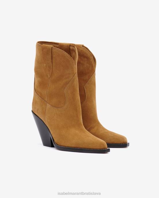 Isabel Marant unisex leyane semišové kovbojské čižmy V6XH728 obuv ťava