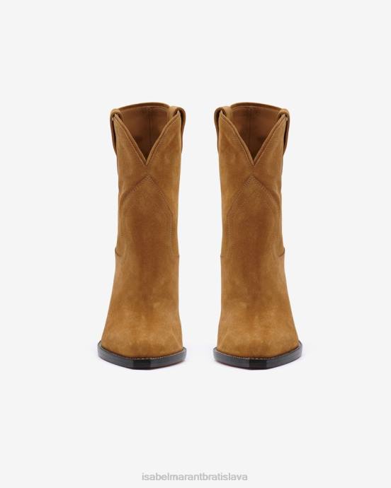 Isabel Marant unisex leyane semišové kovbojské čižmy V6XH728 obuv ťava
