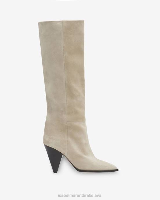 Isabel Marant unisex ririo semišové kožené čižmy V6XH756 obuv krieda