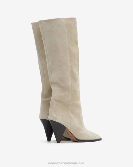 Isabel Marant unisex ririo semišové kožené čižmy V6XH756 obuv krieda
