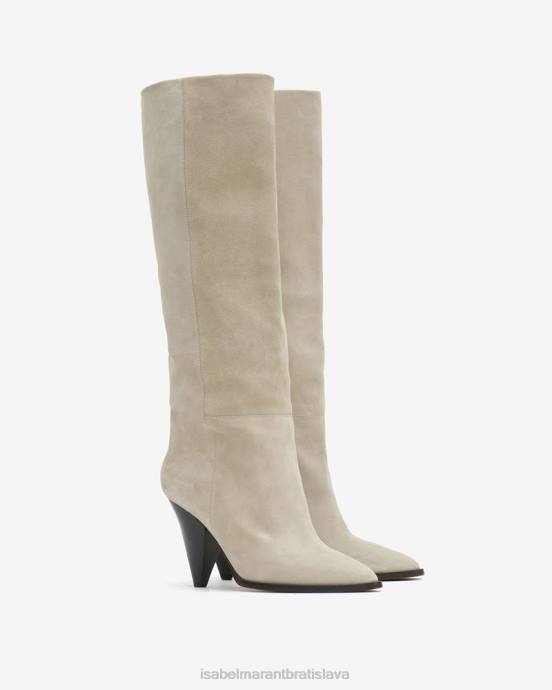 Isabel Marant unisex ririo semišové kožené čižmy V6XH756 obuv krieda
