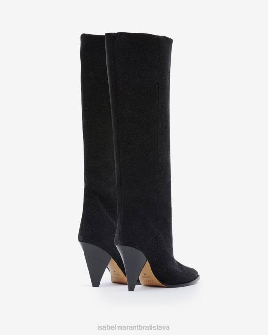 Isabel Marant unisex ririo trblietavé semišové čižmy V6XH758 obuv čierna