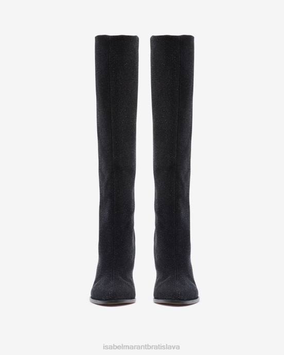 Isabel Marant unisex ririo trblietavé semišové čižmy V6XH758 obuv čierna