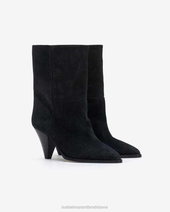 Isabel Marant unisex rouxa semišové kožené čižmy V6XH750 obuv čierna