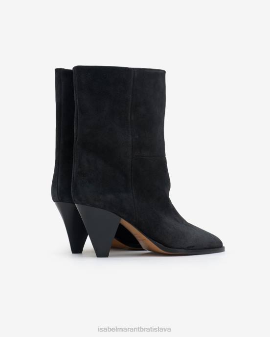 Isabel Marant unisex rouxa semišové kožené čižmy V6XH750 obuv čierna
