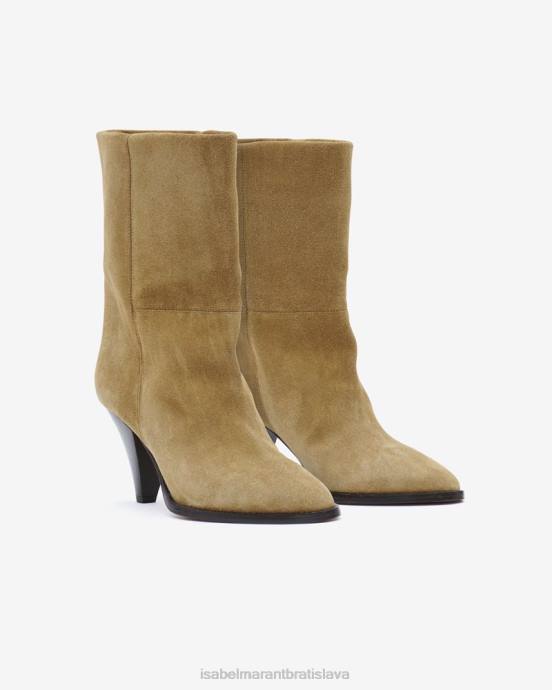 Isabel Marant unisex rouxa semišové kožené čižmy V6XH751 obuv taupe
