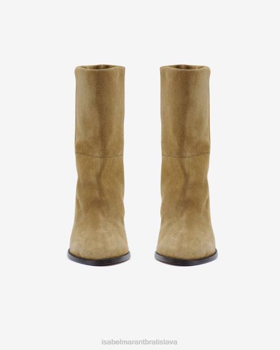 Isabel Marant unisex rouxa semišové kožené čižmy V6XH751 obuv taupe
