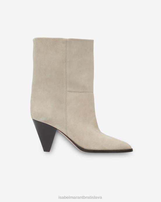 Isabel Marant unisex rouxa semišové kožené čižmy V6XH752 obuv krieda